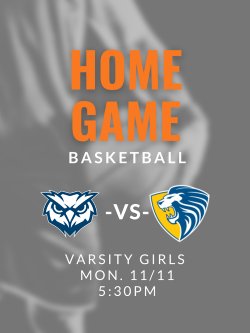BB Home Game- Varsity Girls